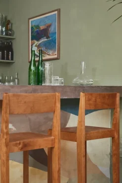 Frama Bar Chair 01, warm brown birch