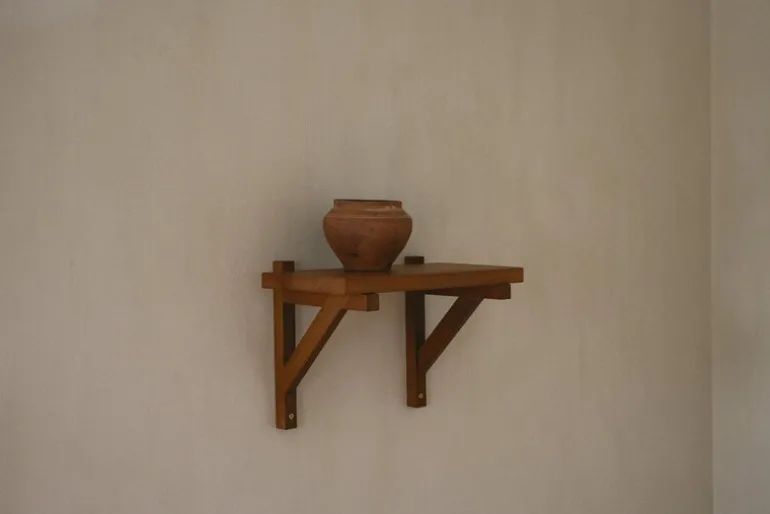 Frama Bracket shelf, small, warm brown pine