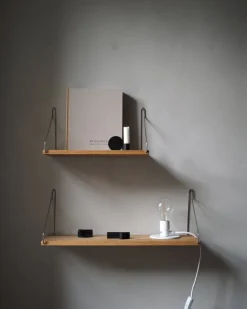 Frama D27 wall shelf, 40 cm, oak - steel