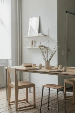 Frama D27 wall shelf, 80 cm, oak - steel