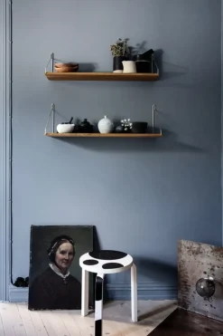 Frama D27 wall shelf, 80 cm, oak - steel