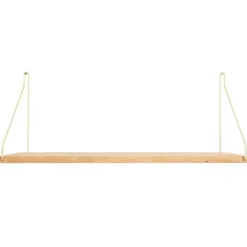 Frama D27 wall shelf, 60 cm, oak - brass