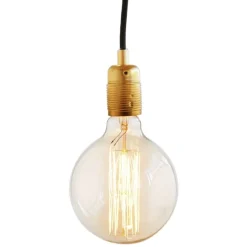 Frama E27 pendant, brass - black