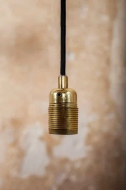 Frama E27 pendant, brass - black