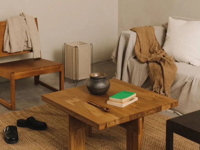 Frama Farmhouse coffee table, square 70 x 70 cm, natural oak