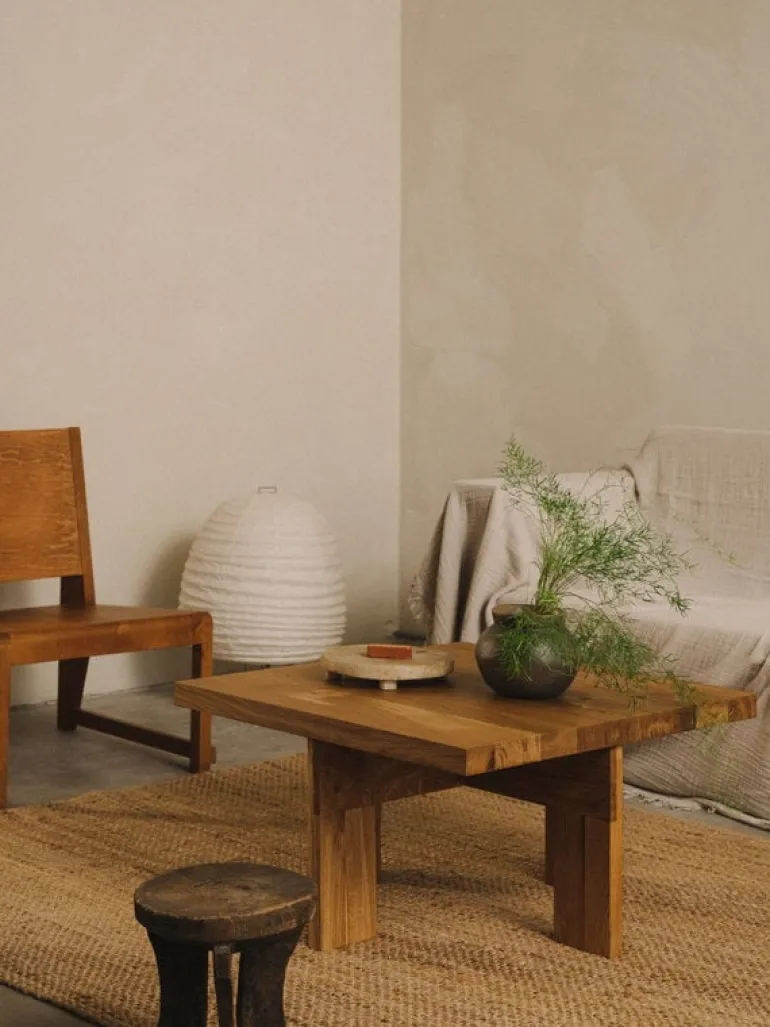 Frama Farmhouse coffee table, square 70 x 70 cm, natural oak