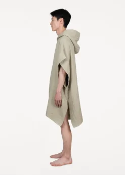Frama Light Towel poncho, sage green