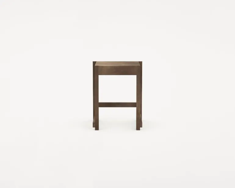 Frama Low Stool 01, dark wood