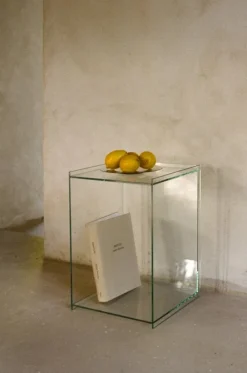 Frama Rivet Box table, clear glass