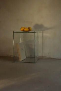 Frama Rivet Box table, clear glass