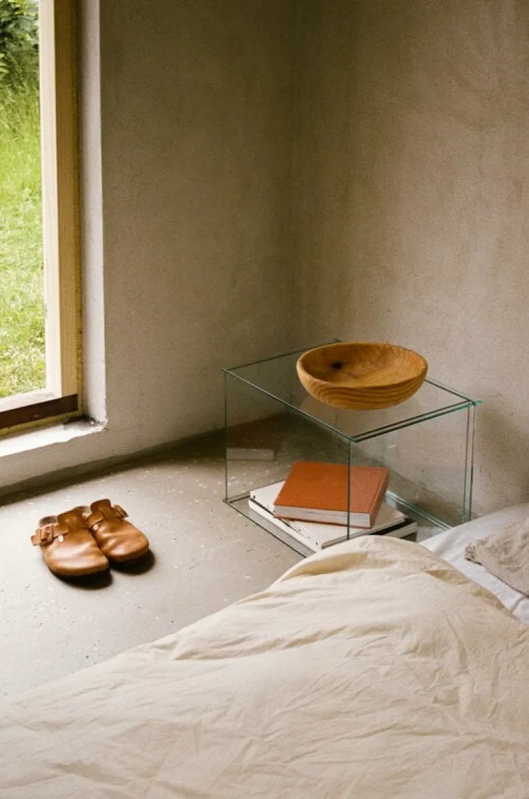 Frama Rivet Box table, clear glass