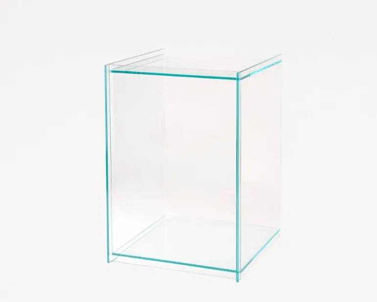 Frama Rivet Box table, clear glass