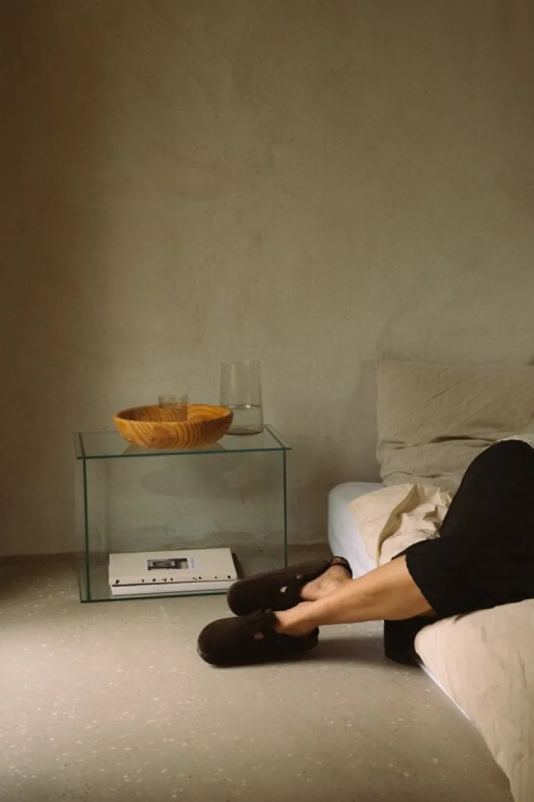 Frama Rivet Box table, clear glass