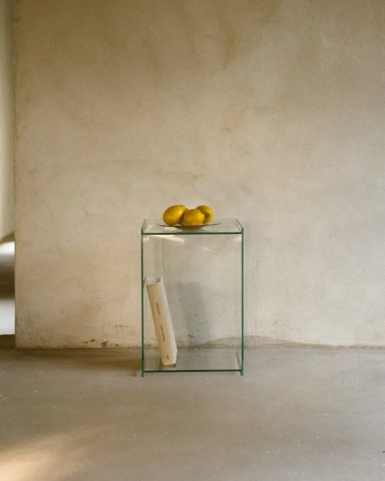 Frama Rivet Box table, clear glass