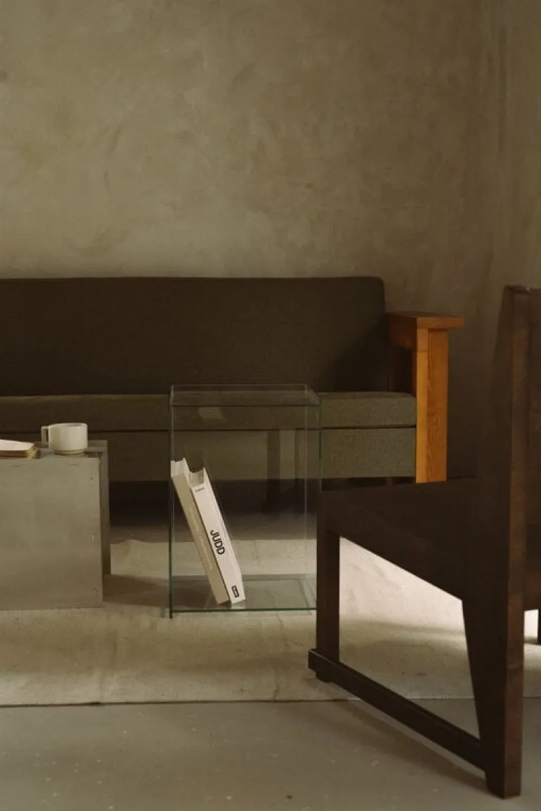 Frama Rivet Box table, clear glass