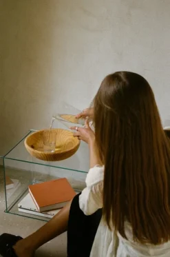 Frama Rivet Box table, clear glass