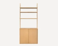 Frama Shelf Library 1852 wall shelf/cabinet, oiled oak