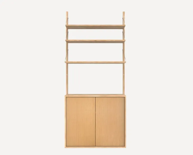 Frama Shelf Library 1852 wall shelf/cabinet, oiled oak