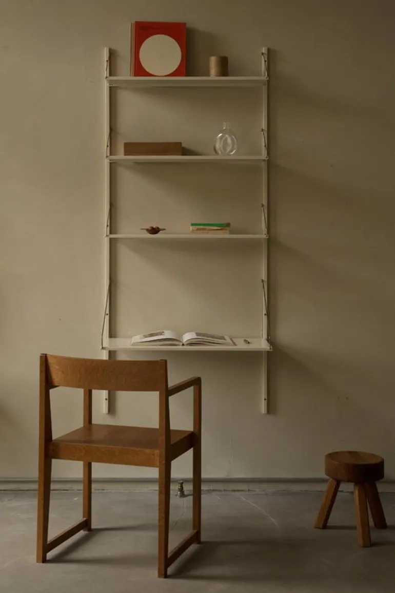 Frama Shelf Library H1852 wall shelf with desk, warm white