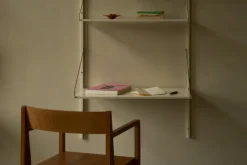 Frama Shelf Library H1852 wall shelf with desk, warm white