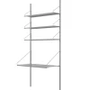 Frama Shelf Library H1852 wall shelf with desk, stainless steel