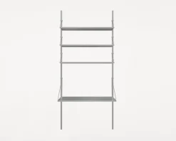 Frama Shelf Library H1852 wall shelf with desk, stainless steel