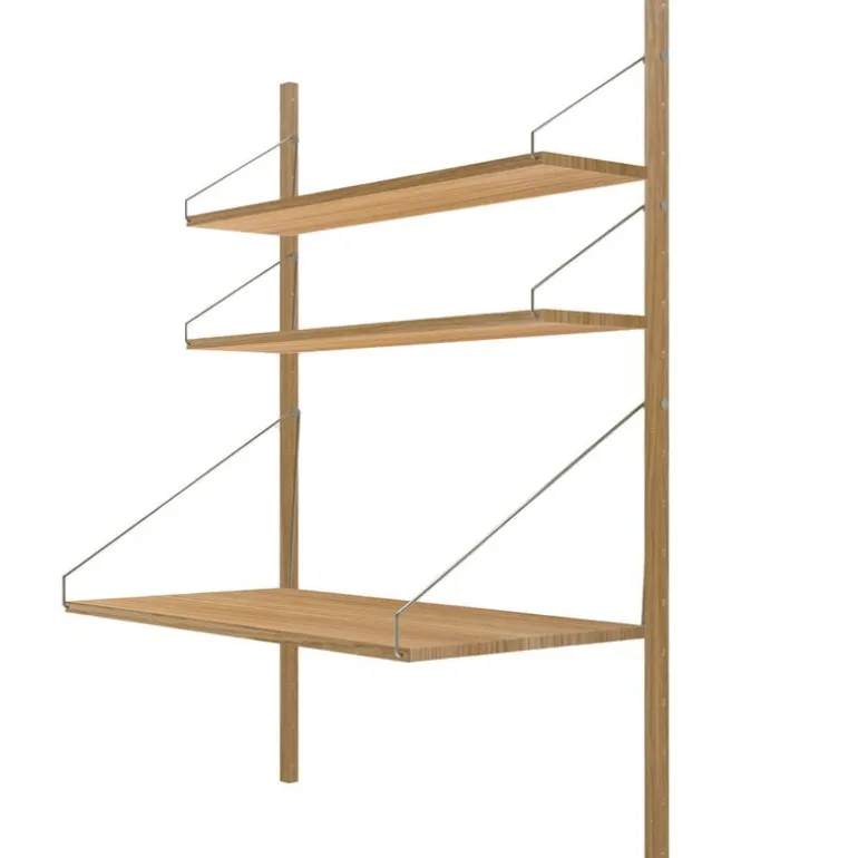 Frama Shelf Library H1148 wall shelf with desk, oiled oak