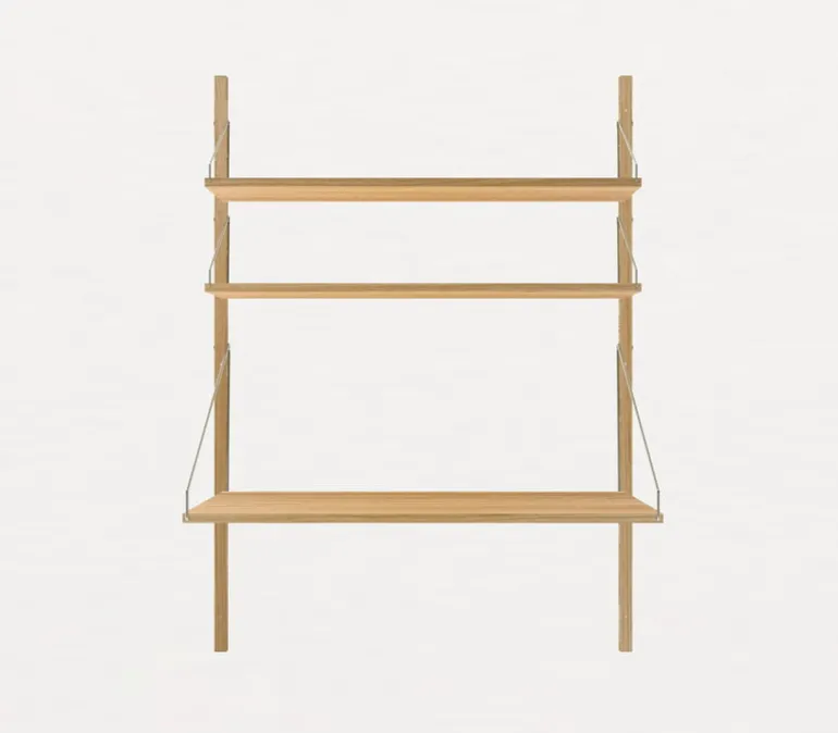 Frama Shelf Library H1148 wall shelf with desk, oiled oak