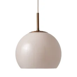 Frandsen Ball Glass pendant, 18 cm, sand grey