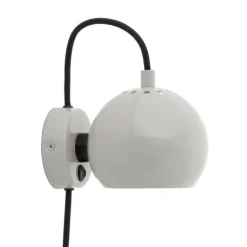 Frandsen Ball wall lamp, 12 cm, glossy pale grey