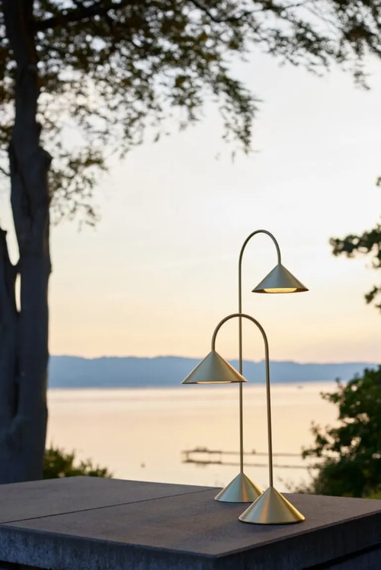 Frandsen Grasp Portable table lamp, 72 cm, brass