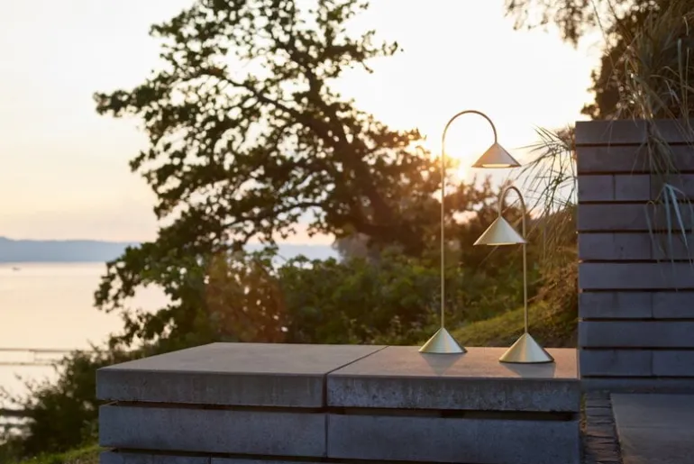 Frandsen Grasp Portable table lamp, 72 cm, brass