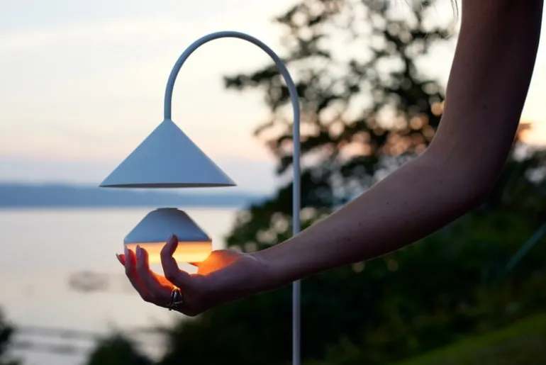 Frandsen Grasp Portable table lamp, 47 cm, matt white