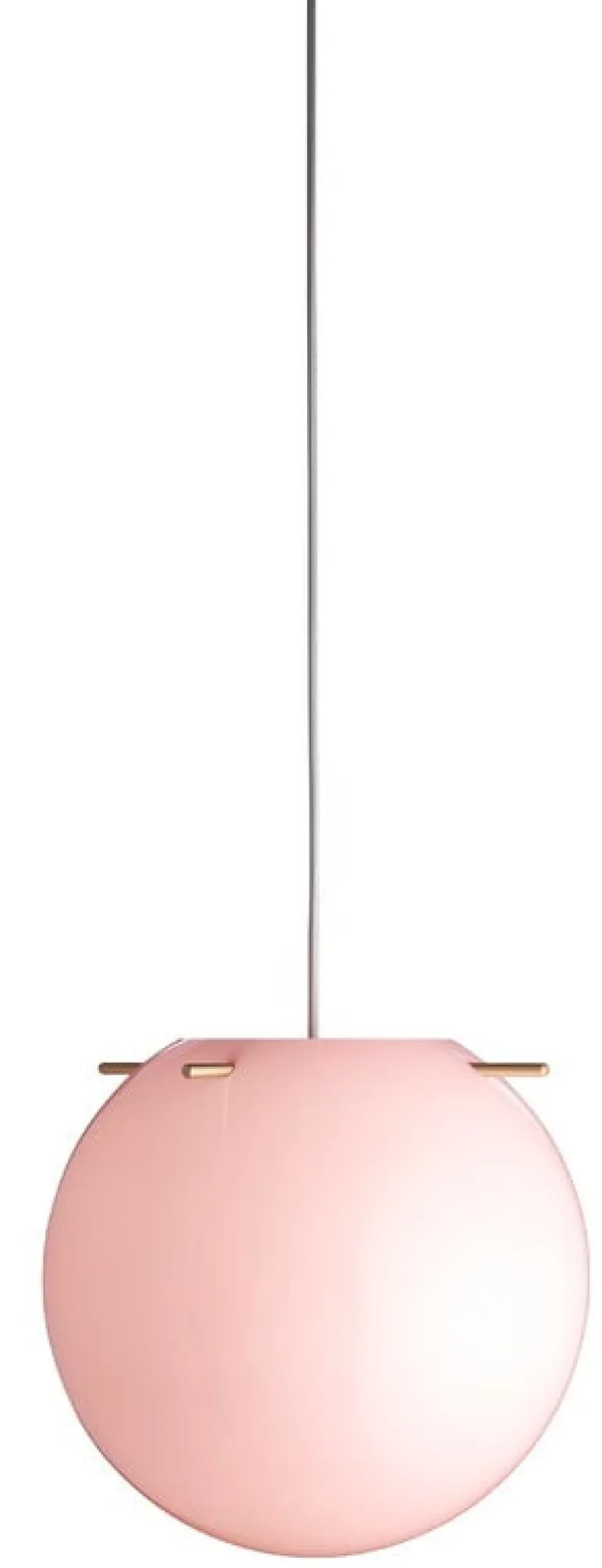 Frandsen Koi pendant, 32 cm, rose opal - brass