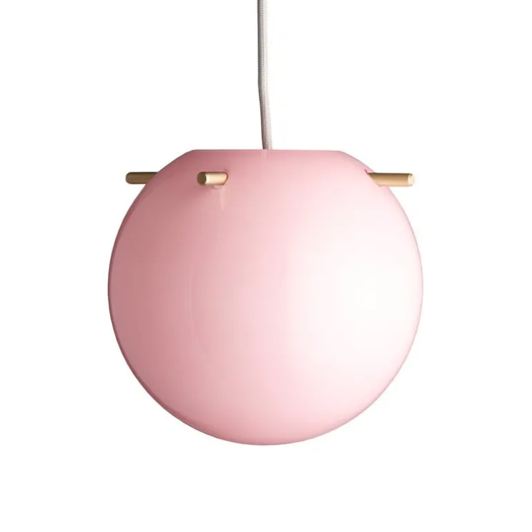 Frandsen Koi pendant, 19 cm, rose opal - brass