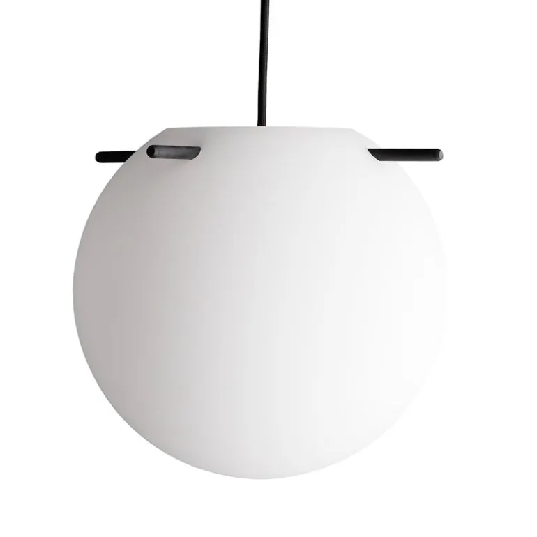 Frandsen Koi pendant, 25 cm, white opal - black
