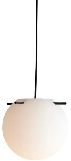 Frandsen Koi pendant, 25 cm, white opal - black