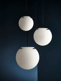 Frandsen Koi pendant, 25 cm, white opal - black