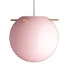 Frandsen Koi pendant, 25 cm, rose opal - brass