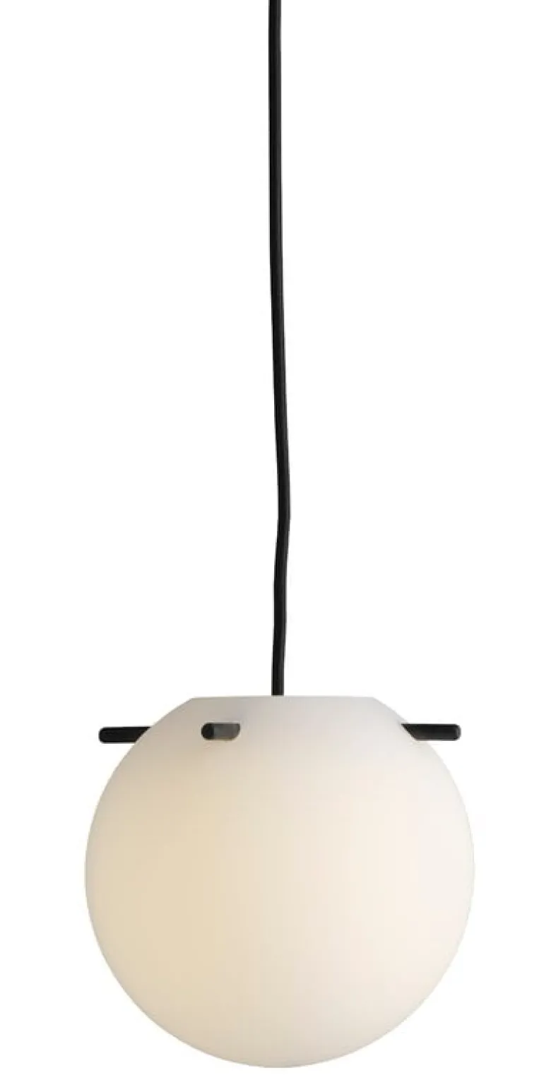 Frandsen Koi pendant, 19 cm, white opal - black