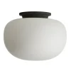 Frandsen Supernate ceiling lamp, 38 cm, white opal - black