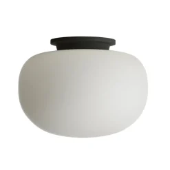 Frandsen Supernate ceiling lamp, 28 cm, white opal - black