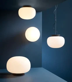 Frandsen Supernate ceiling lamp, 28 cm, white opal - black