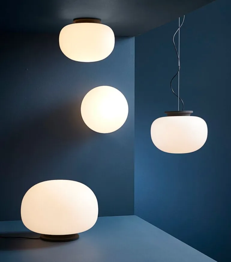 Frandsen Supernate ceiling lamp, 28 cm, white opal - black