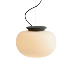 Frandsen Supernate pendant, 28 cm, white opal - black