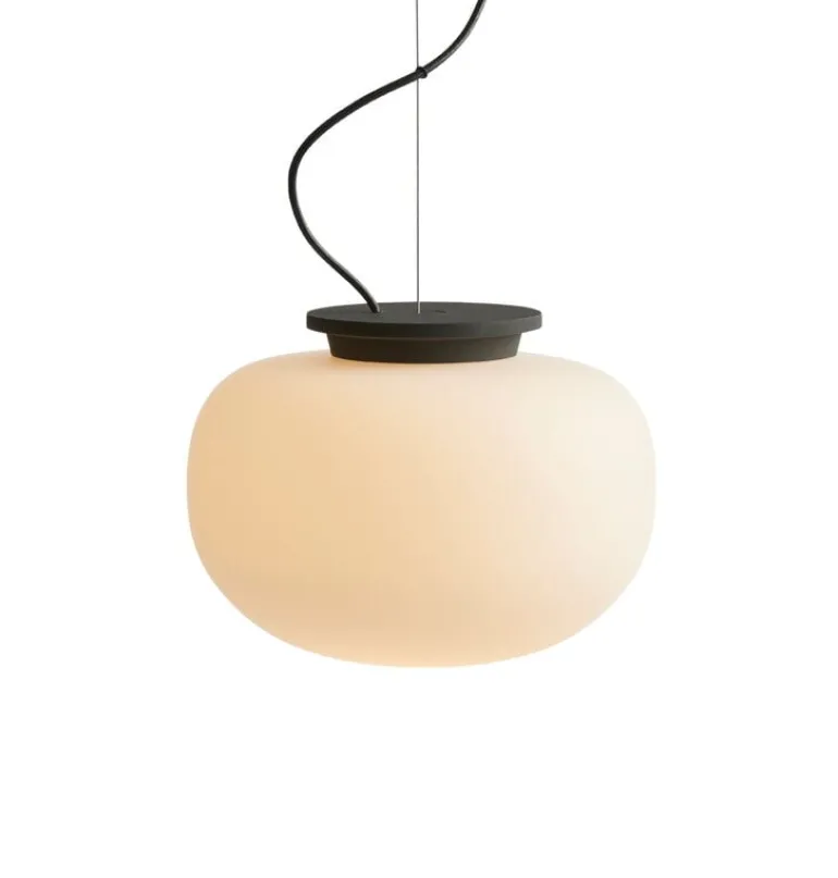 Frandsen Supernate pendant, 28 cm, white opal - black