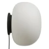 Frandsen Supernate wall lamp, 38 cm, white opal - black