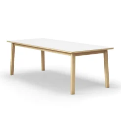 Fredericia Ana extension dining table, white - soap oak