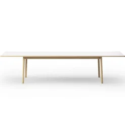 Fredericia Ana extension dining table, white - soap oak