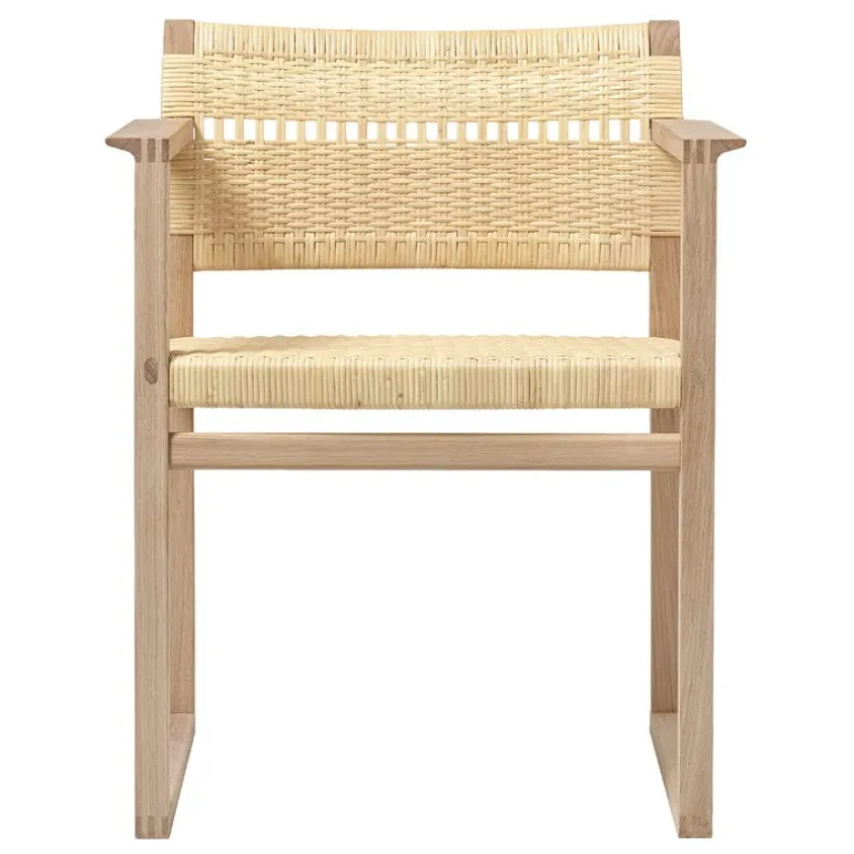 Fredericia BM62 armchair, cane wicker - oiled oak